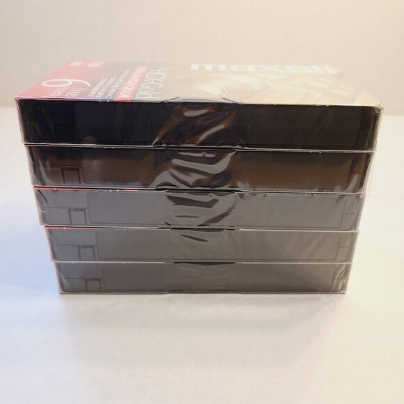 MAXELL HGX-Gold Premium High Grade T-120 6 Hour Blank VHS Tapes 5 Pack - Picture 4 of 5